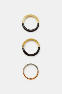 LOT DE 4 BRACELETS COMBINÉS EN RÉSINE