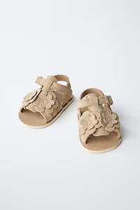 FLORAL LEATHER SANDALS
