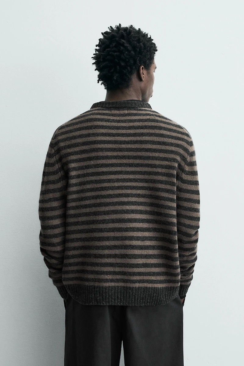 WOOL - STRIPED YAK JUMPER