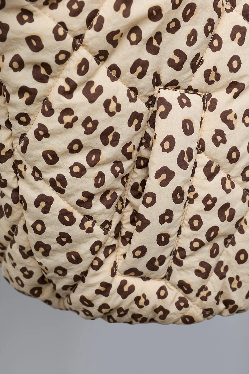 ANIMAL PRINT PUFFER JACKET