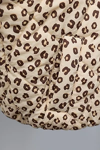 ANIMAL PRINT PUFFER JACKET