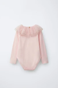 DOUBLE TULLE COLLAR BODYSUIT