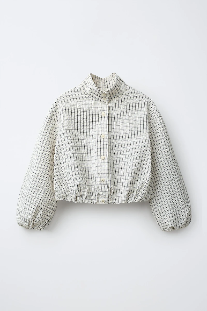 CHEMISE BALLON À CARREAUX
