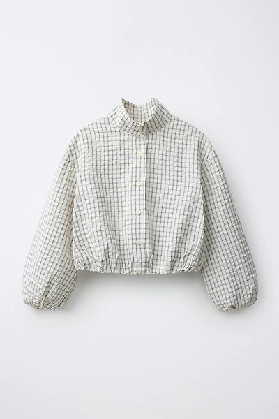 CHEMISE BALLON À CARREAUX