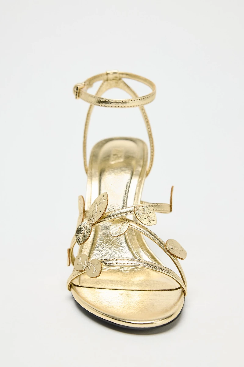 METALLIC EFFECT FANCY SANDALS