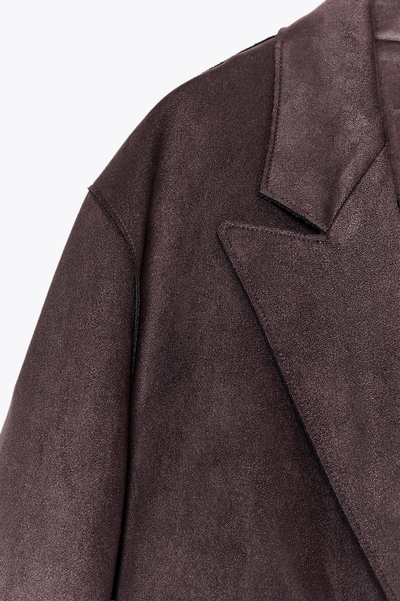 FAUX SUEDE BLAZER