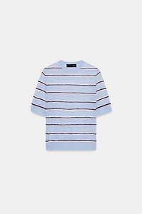 EXTRA-FINE WOOL STRIPED TOP