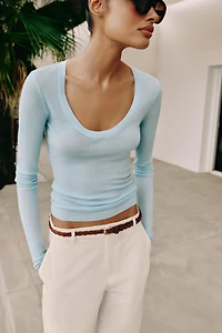 BRAIDED BELT CHINO PANTS