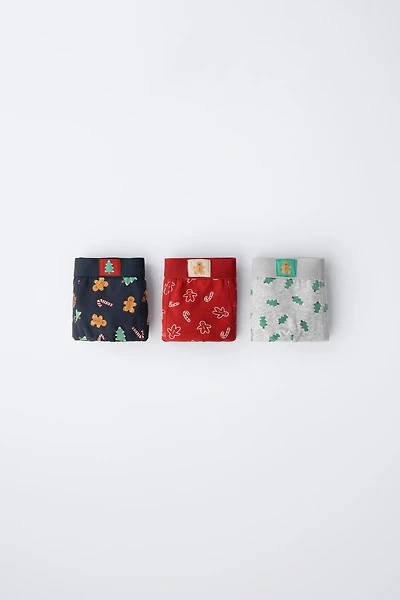 AGES 2-3/ THREE-PACK OF TREE AND COOKIE BOXERS