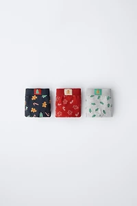 AGES 2-3/ THREE-PACK OF TREE AND COOKIE BOXERS