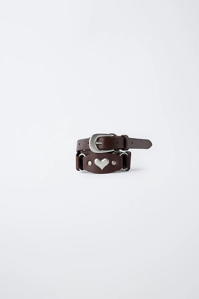 HEART APPLIQUÉ BELT