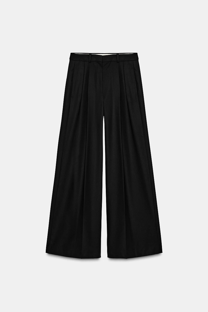 WIDE LEG PLEATED PANTS ZW COLLECTION