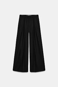WIDE LEG PLEATED PANTS ZW COLLECTION