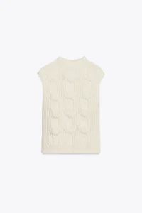 CABLE KNIT VEST TOP