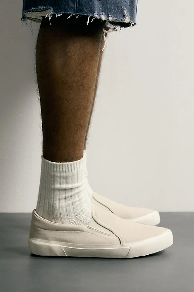 LEATHER MIXED MATERIAL SNEAKERS