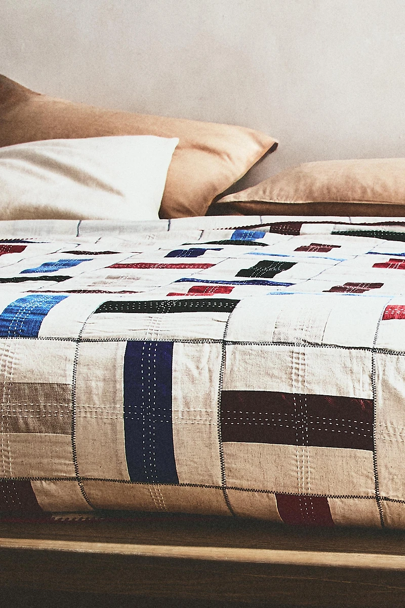 COUVRE-LIT COTON LIN PATCHWORK X COLLAGERIE