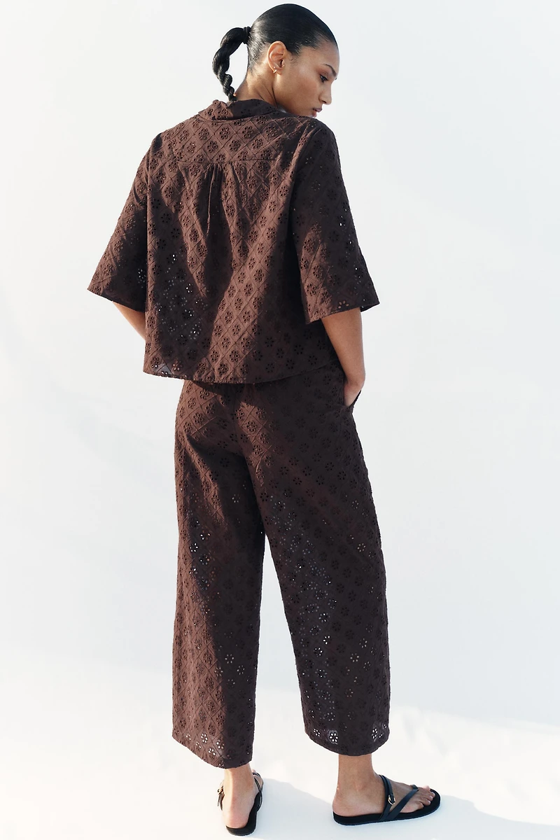 CULOTTES WITH OPENWORK EMBROIDERY