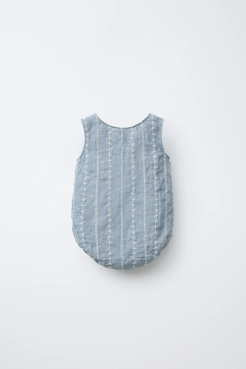 EMBROIDERED ROMPER