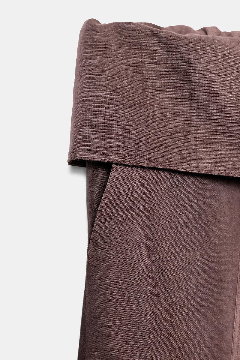 FOLDED WAISTBANDS TROUSERS