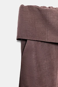 FOLDED WAISTBANDS TROUSERS