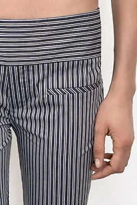 PANTALON FLARE À RAYURES