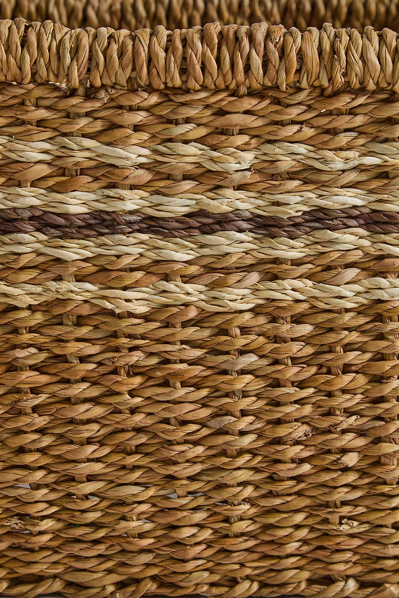 RECTANGULAR STRIPED BASKET