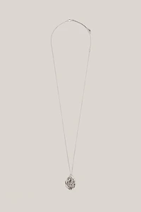 Necklace with textured pear basket piece - LIMITED EDITION