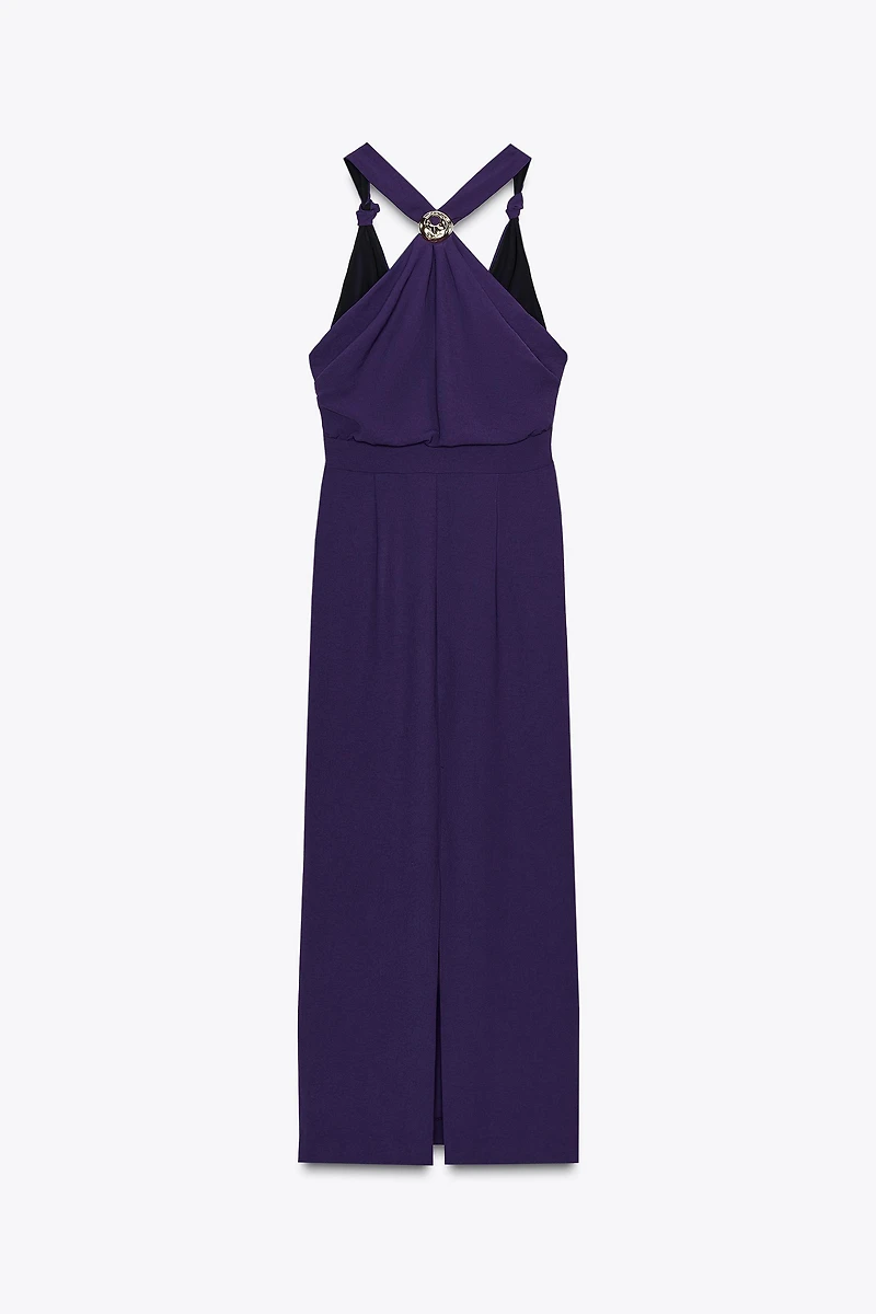 KNOTTED HARDWARE MIDI DRESS