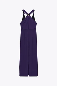KNOTTED HARDWARE MIDI DRESS