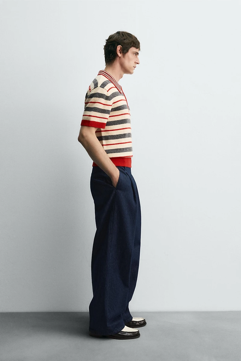 STRIPED KNIT POLO SHIRT HARRY LAMBERT FOR ZARA X DISNEY