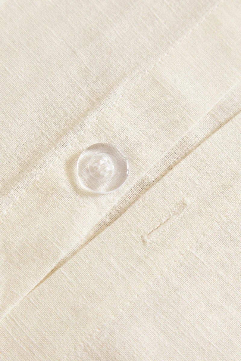 CHRISTMAS LINEN DUVET COVER WITH BORDER