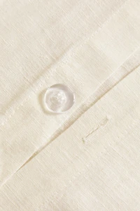 CHRISTMAS LINEN DUVET COVER WITH BORDER