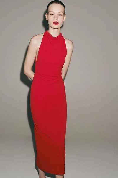 LONG HALTER DRESS