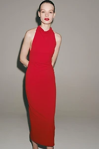 LONG HALTER DRESS
