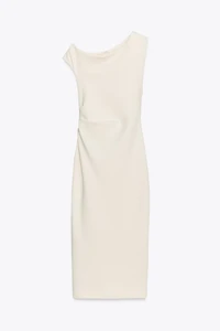 RUCHED MIDI DRESS