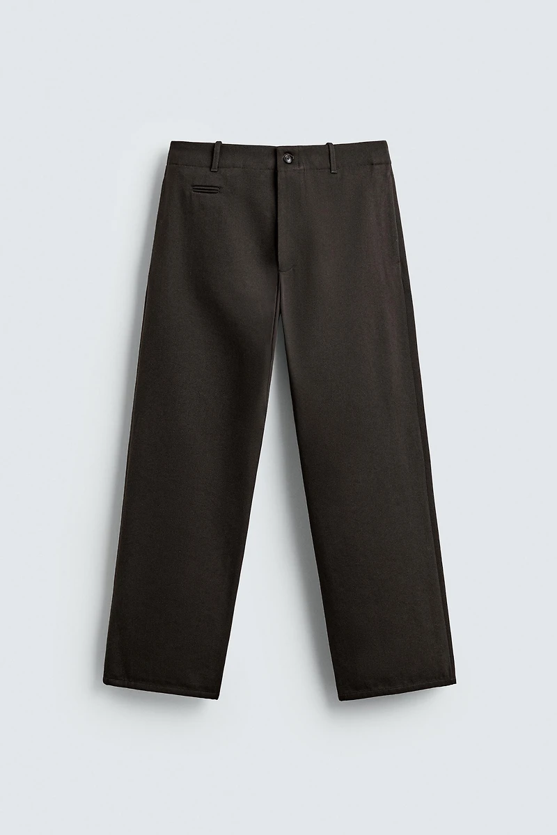 PANTALON STRUCTURÉ LAINE - COTON