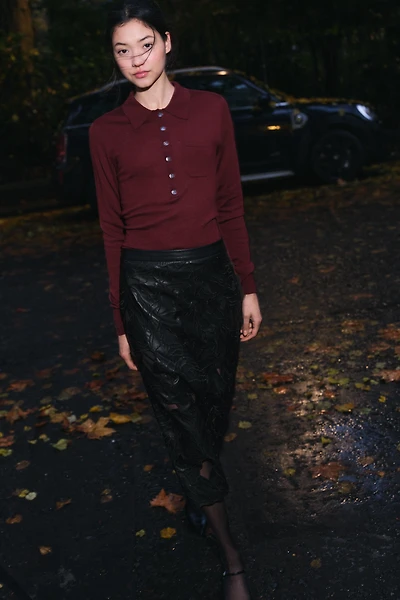 WOOL BLEND POLO SHIRT WITH POCKET