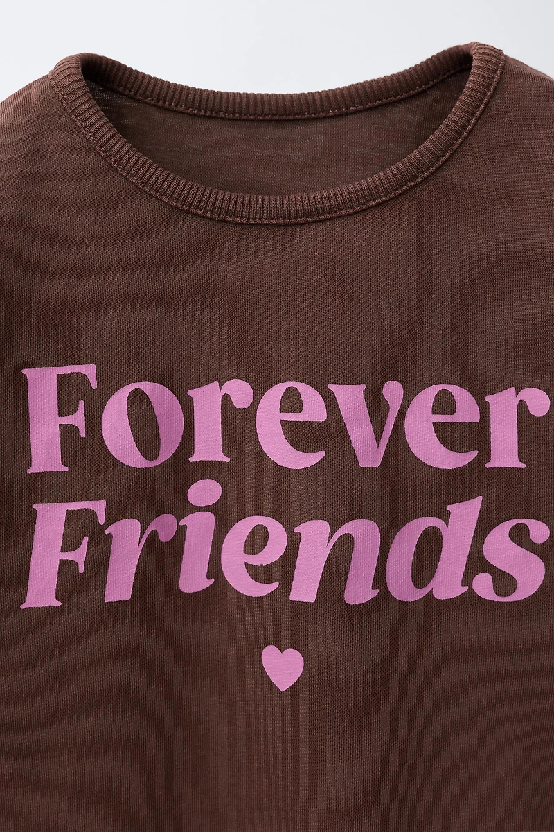 T-SHIRT EFFET DÉLAVÉ À INSCRIPTION
