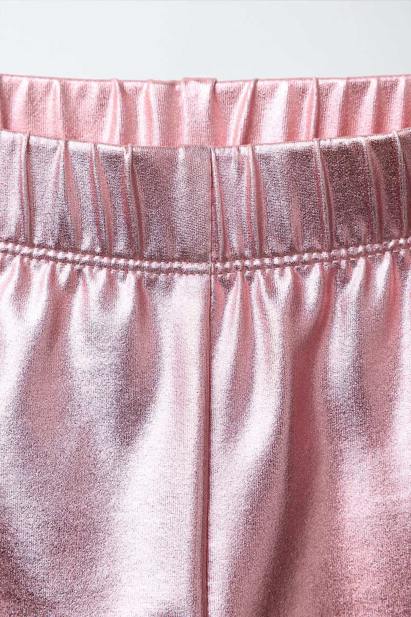 METALLIC EFFECT LEGGINGS