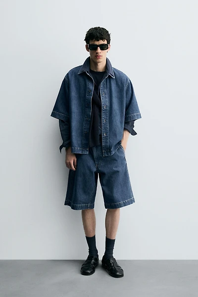 SHORT SLEEVE DENIM SHIRT