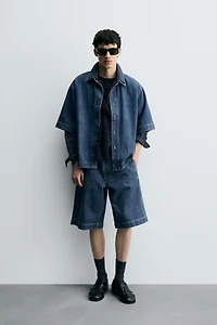 SHORT SLEEVE DENIM SHIRT