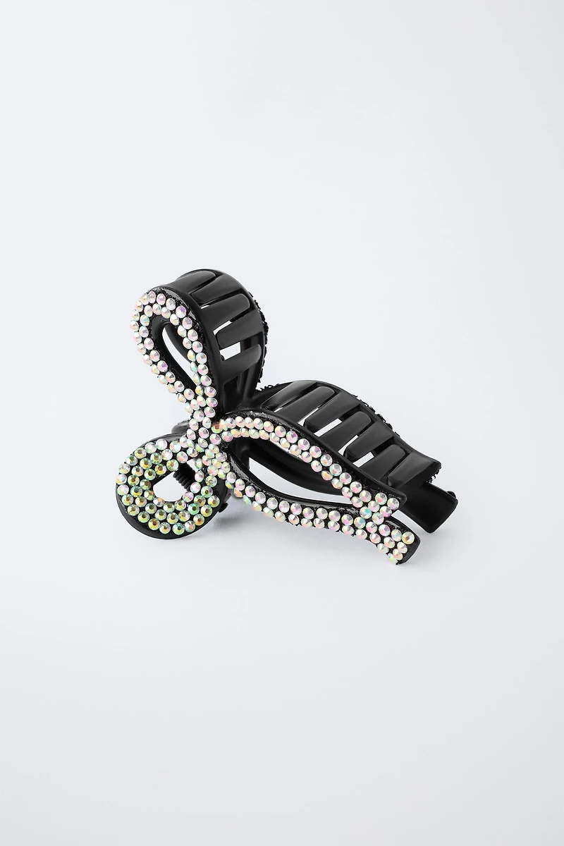 RHINESTONE BOW HAIR CLIP
