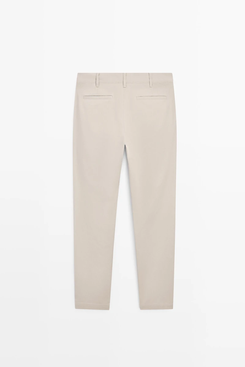 Pantalon slim coton mélangé