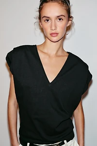 COTTON V-NECK T-SHIRT