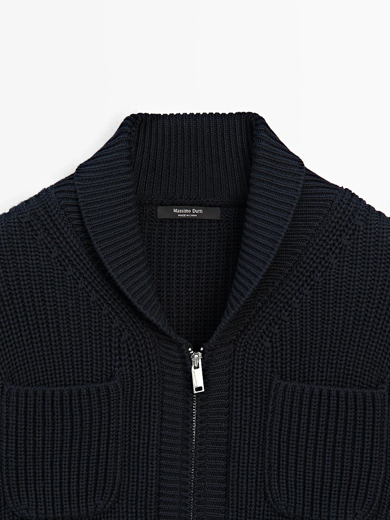 Cardigan en maille à fermeture Éclair