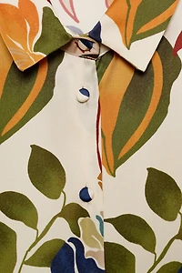 BLOUSE SATINÉE IMPRIMÉE