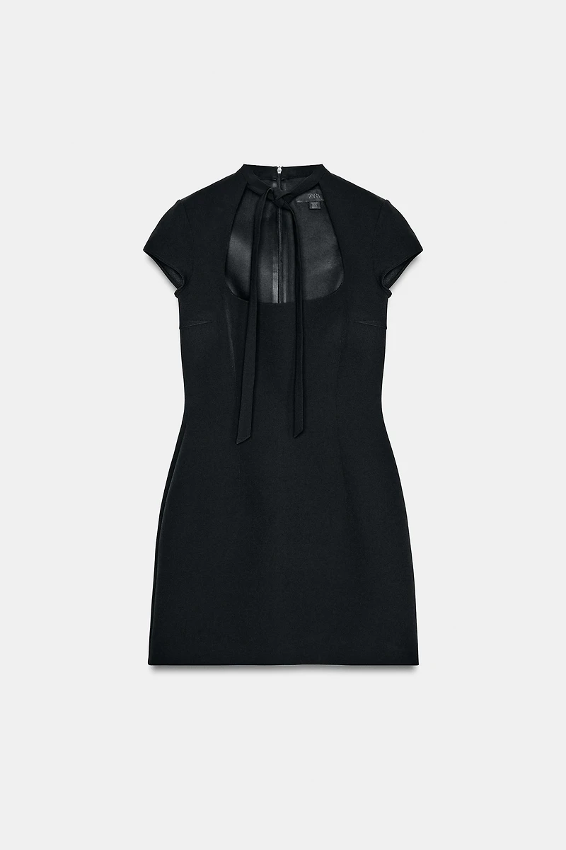 SHORT POLKA DOT TIE DRESS