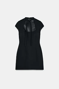 SHORT POLKA DOT TIE DRESS