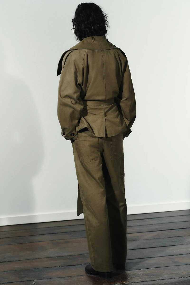 BELTED COTTON TRENCH COAT