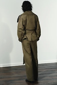 BELTED COTTON TRENCH COAT